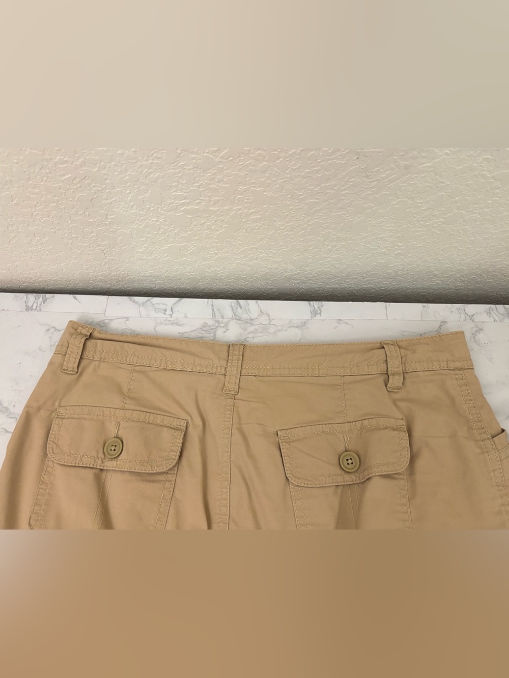 St. John's Bay Skirt Womens Sz 6 Khaki Tan Lightweight Stretch Shorts Lined - Picture 6 of 12